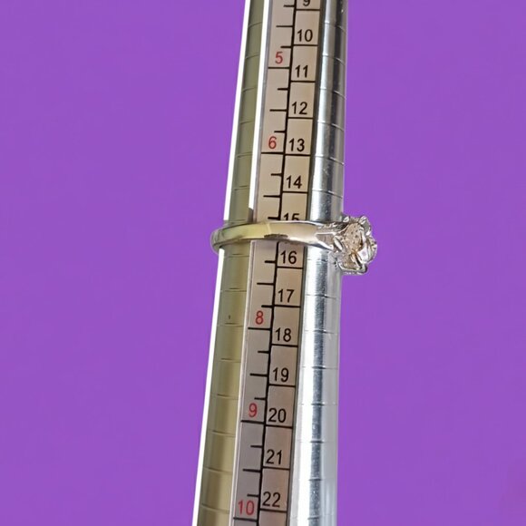 925 Sterling Silver Plated Rose Flower Fashion Ring Size 7 NWOT - Picture 6 of 8